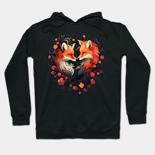 Red Fox Couple Valentine Hoodie